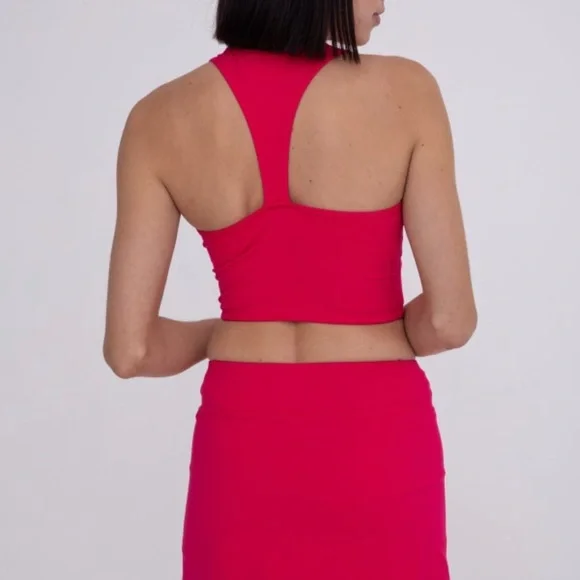 Mono B Sports Bra Rose Pink Racer Back NWT - Picture 7 of 8